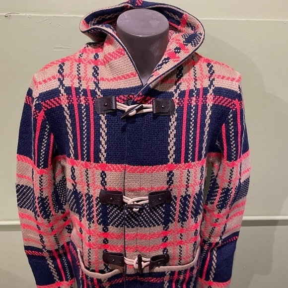 LCR coat hoody 7/8 plaid button from modern fit - Picture 4 of 4